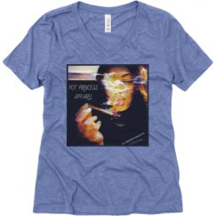 Ladies Relaxed Fit Super Soft Triblend V-Neck Tee