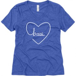 Ladies Relaxed Fit Super Soft Triblend V-Neck Tee