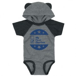 Infant Hooded Raglan Bodysuit with Ears