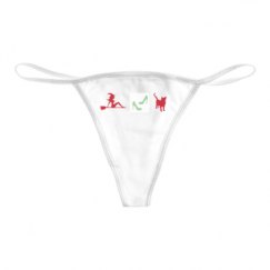 Basic White Thong Underwear