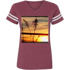 Ladies Relaxed Fit Vintage Sports Tee