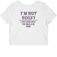 Ladies Slim Fit Crop Top Tee