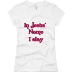 Ladies Slim Fit Basic Promo Jersey Tee