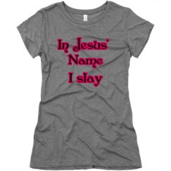 Ladies Slim Fit Super Soft Triblend Tee