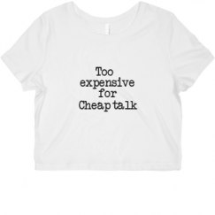 Ladies Slim Fit Crop Top Tee