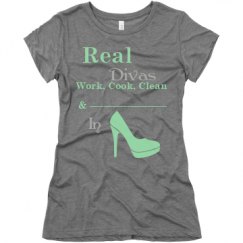 Ladies Slim Fit Super Soft Triblend Tee