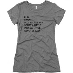 Ladies Slim Fit Super Soft Triblend Tee