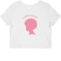 Ladies Slim Fit Crop Top Tee