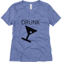 Ladies Relaxed Fit Super Soft Triblend V-Neck Tee