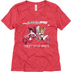 Ladies Relaxed Fit Super Soft Triblend V-Neck Tee